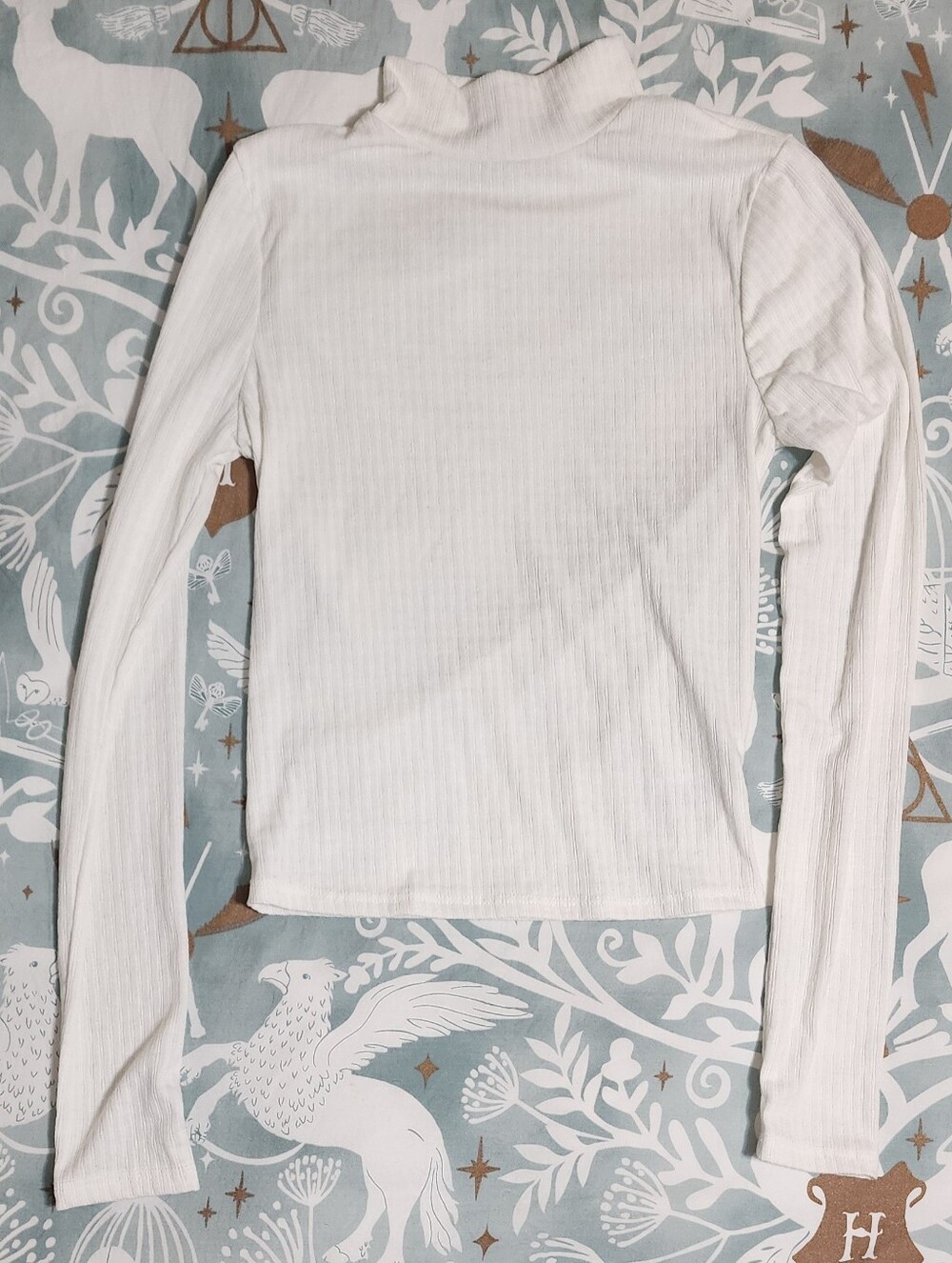 NWOT Lulu's Ribbed mock neck longe sleeve blouse XS